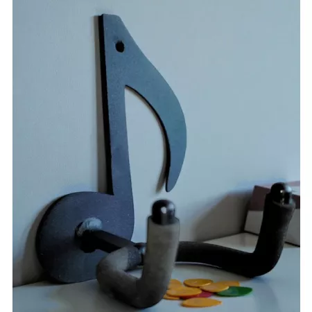 Wieszak gitarowy w kształcie nuty– ręcznie wykonany ze stali